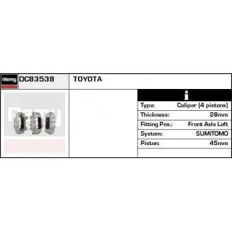 Étrier de frein REMY OEM 4775060130