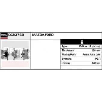 Étrier de frein REMY OEM 3664620