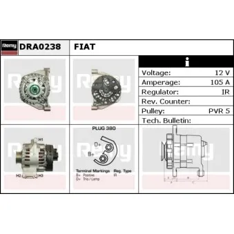 Alternateur REMY OEM 52003538