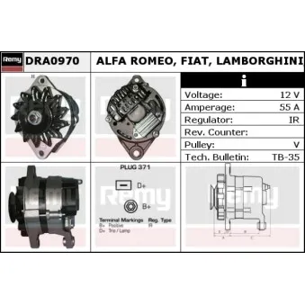 Alternateur REMY OEM 4721589