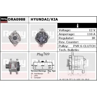 Alternateur REMY OEM 373002G400