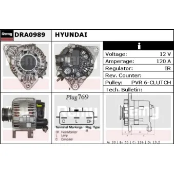 Alternateur REMY OEM 373002A400