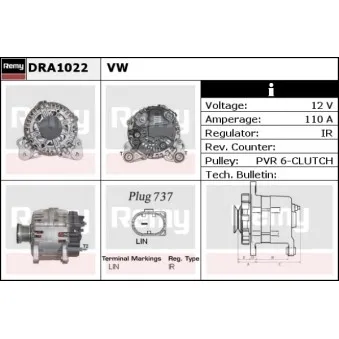 Alternateur REMY OEM 03C903025G