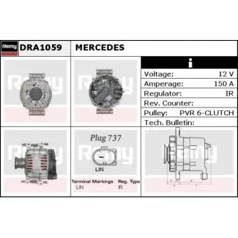 Alternateur REMY OEM A0141541102