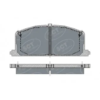 Jeu de 4 plaquettes de frein avant SCT GERMANY OEM 0449112421