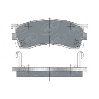 Jeu de 4 plaquettes de frein avant SCT GERMANY OEM CBY13323ZC