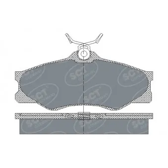 Jeu de 4 plaquettes de frein avant SCT GERMANY OEM 251698151F