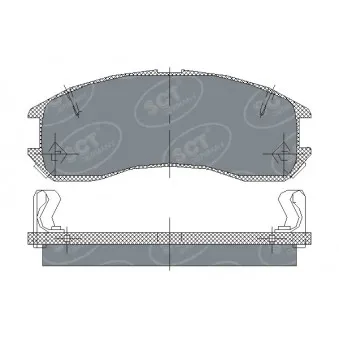 Jeu de 4 plaquettes de frein avant SCT GERMANY OEM GJ213328ZB