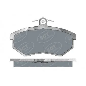 Jeu de 4 plaquettes de frein avant SCT GERMANY SP 175 PR pour VOLKSWAGEN PASSAT 2.2 Syncro - 120cv