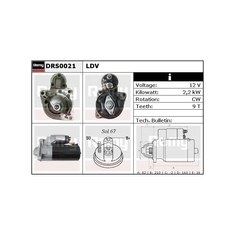 Démarreur REMY DRS0021 - Visuel 1