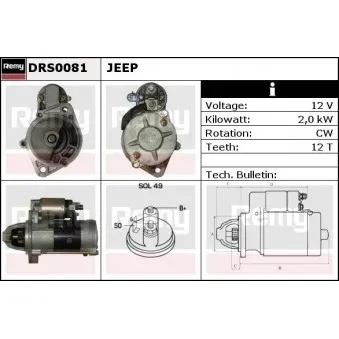 Démarreur REMY OEM 05033125AA