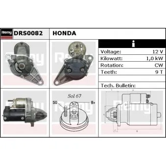 Démarreur REMY OEM 31200PMHG01