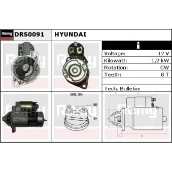 Démarreur REMY OEM 3610038050
