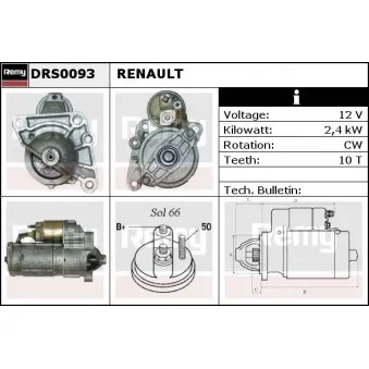 Démarreur REMY OEM 8200688839