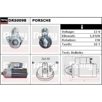 Démarreur REMY OEM 94860410600