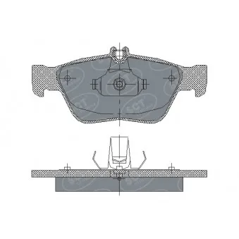 Jeu de 4 plaquettes de frein avant SCT GERMANY OEM 0024209620