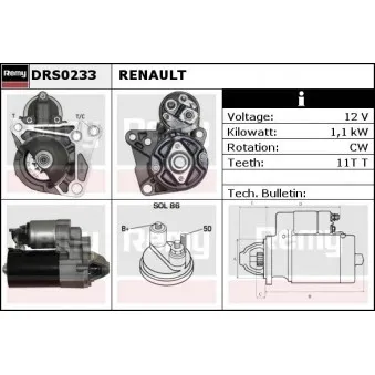 Démarreur REMY OEM 8200724805