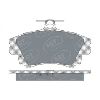 Jeu de 4 plaquettes de frein avant SCT GERMANY OEM 30623259