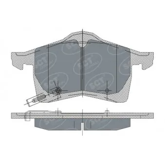 Jeu de 4 plaquettes de frein avant SCT GERMANY OEM 1605957