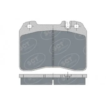 Jeu de 4 plaquettes de frein avant SCT GERMANY OEM 0024201920