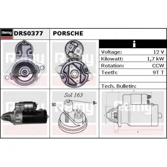 Démarreur REMY OEM 91160410201