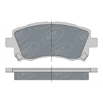 Jeu de 4 plaquettes de frein avant SCT GERMANY OEM 26296AC050