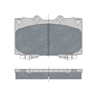 Jeu de 4 plaquettes de frein avant SCT GERMANY OEM 0446560160