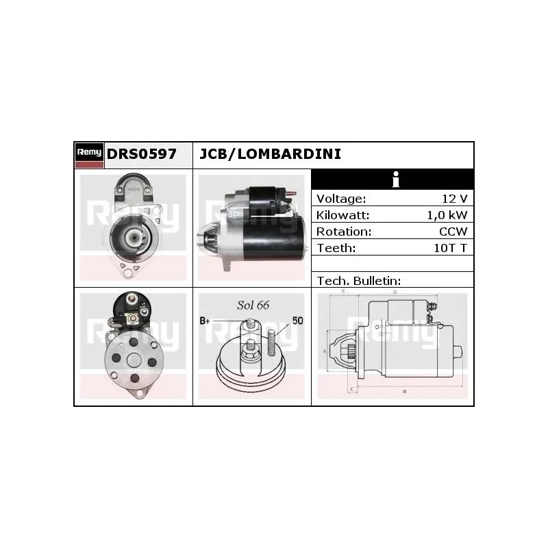 Démarreur REMY DRS0597 - Visuel 1