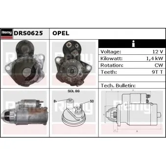 Démarreur REMY OEM 12567585