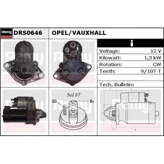 Démarreur REMY OEM 6202079