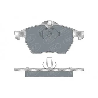 Jeu de 4 plaquettes de frein avant SCT GERMANY OEM 1605966