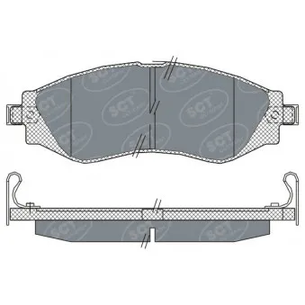 Jeu de 4 plaquettes de frein avant SCT GERMANY OEM S4510011