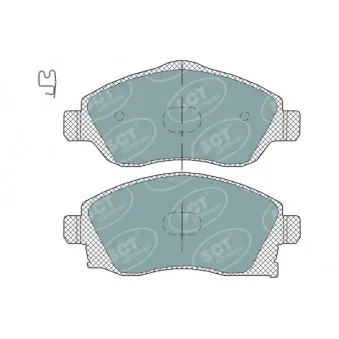 Jeu de 4 plaquettes de frein avant SCT GERMANY OEM 1605974