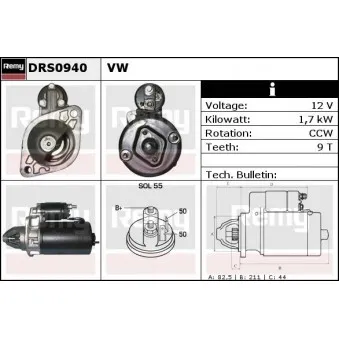 Démarreur REMY OEM 068911023DX