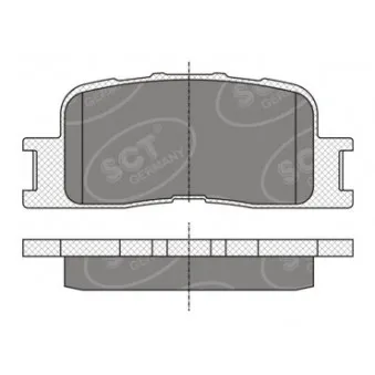Jeu de 4 plaquettes de frein arrière SCT GERMANY OEM 0446633130