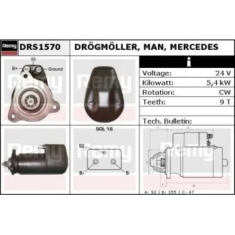 Démarreur REMY OEM 0021515301