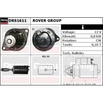 REMY DRS1611 - Démarreur