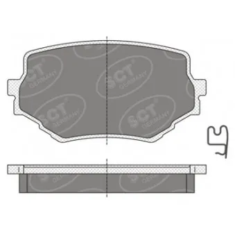 Jeu de 4 plaquettes de frein avant SCT GERMANY OEM 5520065d10