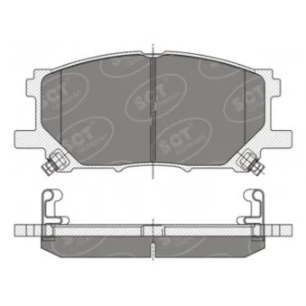 Jeu de 4 plaquettes de frein avant SCT GERMANY OEM 0446548100