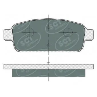SCT GERMANY SP 360 PR - Jeu de 4 plaquettes de frein arrière