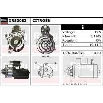 Démarreur REMY OEM 91539495