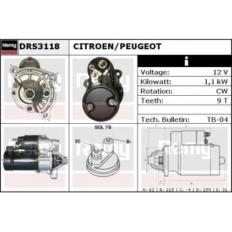 Démarreur REMY OEM 5802F1