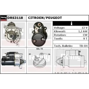 REMY DRS3118 - Démarreur
