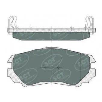 Jeu de 4 plaquettes de frein avant SCT GERMANY OEM 581012CA20
