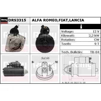 Démarreur REMY OEM 46451895