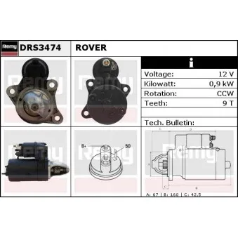 Démarreur REMY OEM NAD100750