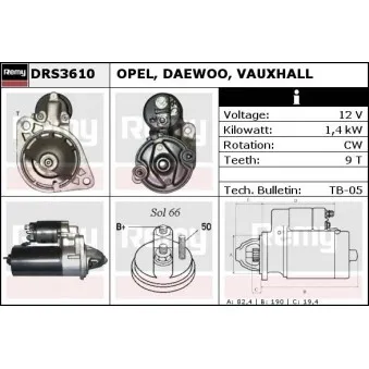Démarreur REMY OEM 1202000