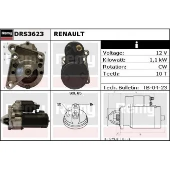 Démarreur REMY OEM 7700100647