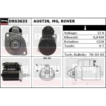 Démarreur REMY DRS3633