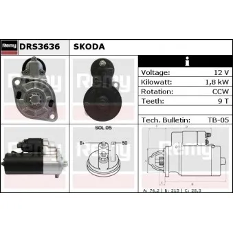 Démarreur REMY DRS3636